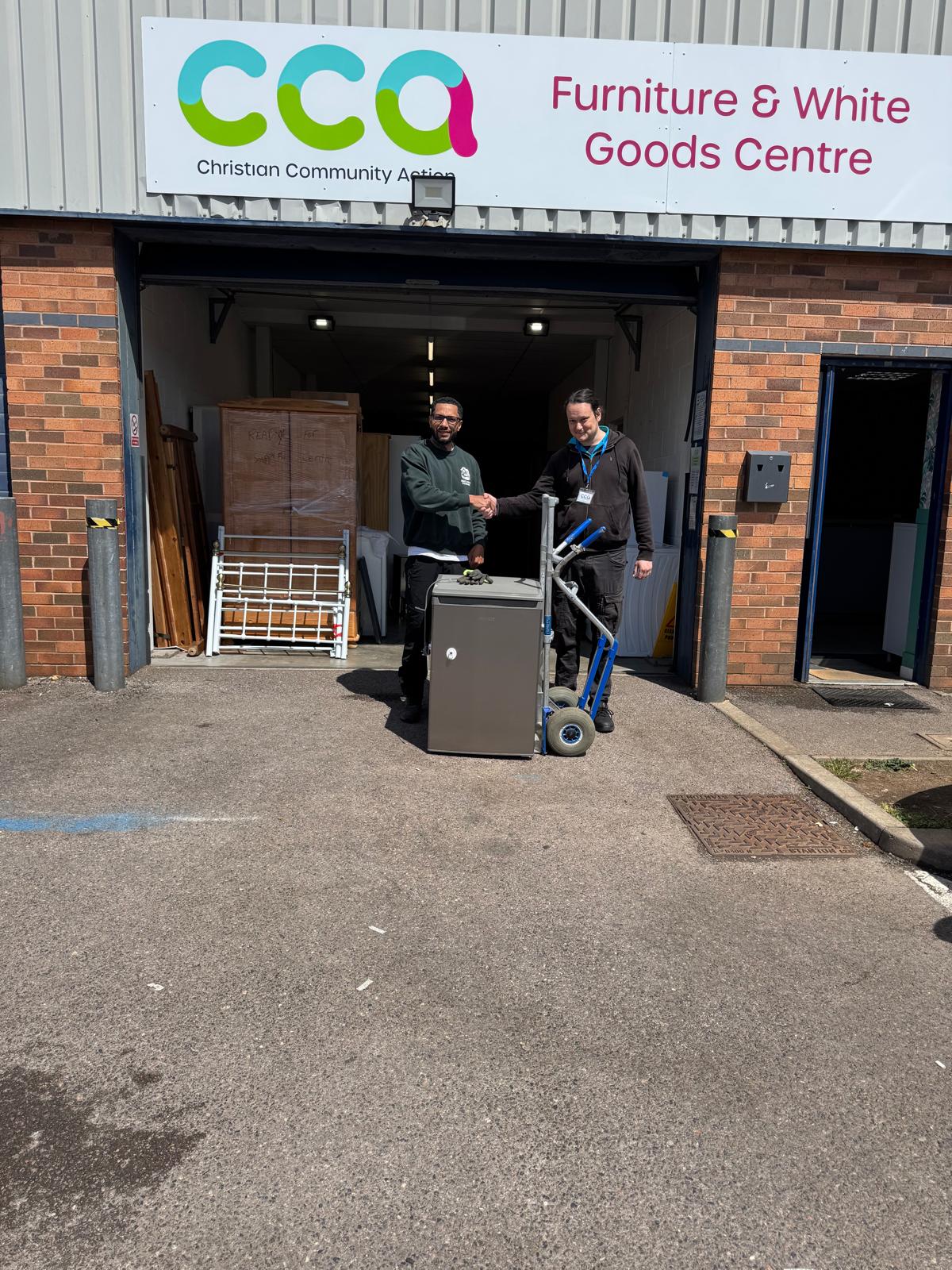 Delivering white goods to Christian Community Action Reading