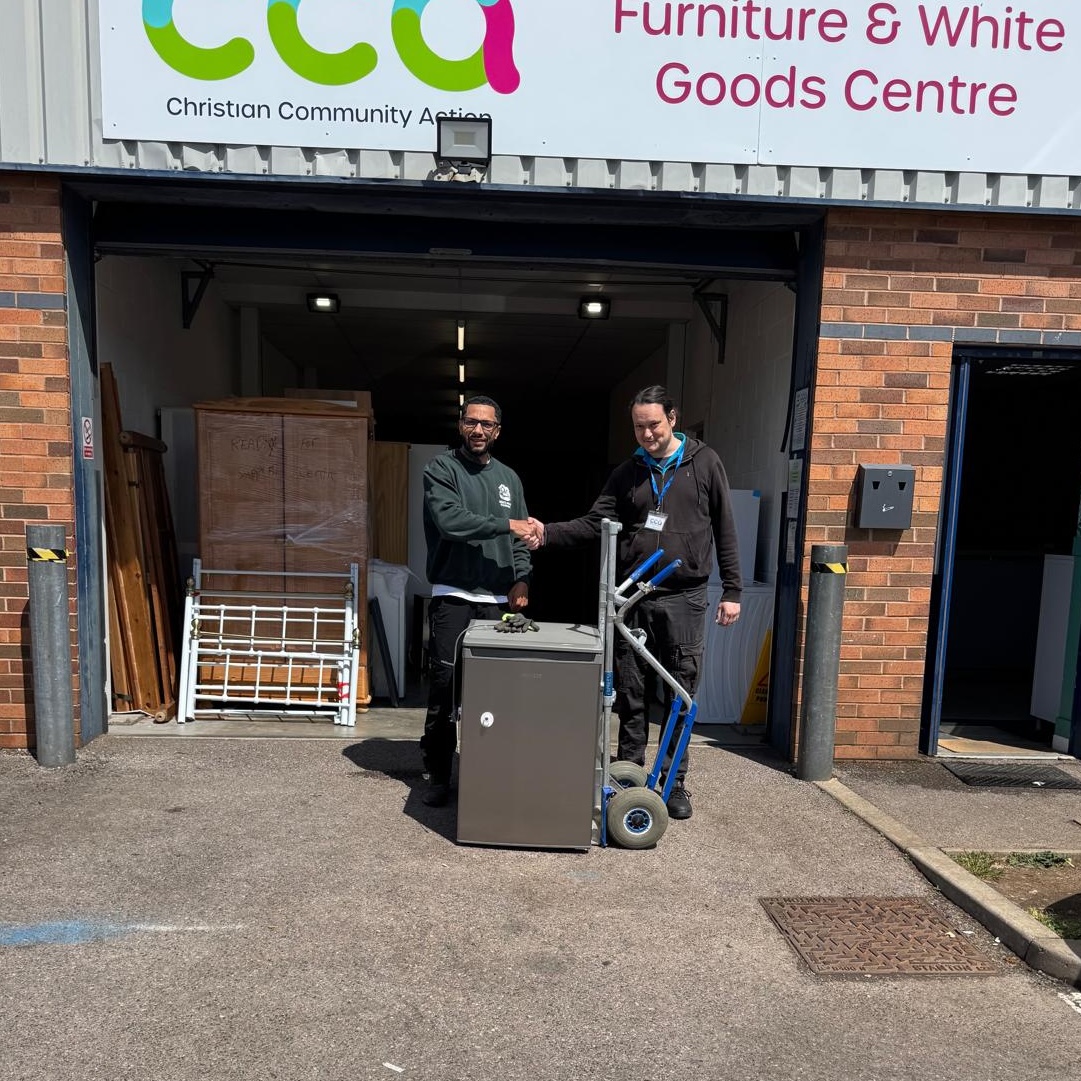 Responsibly sorting through clearout items at New Beginnings