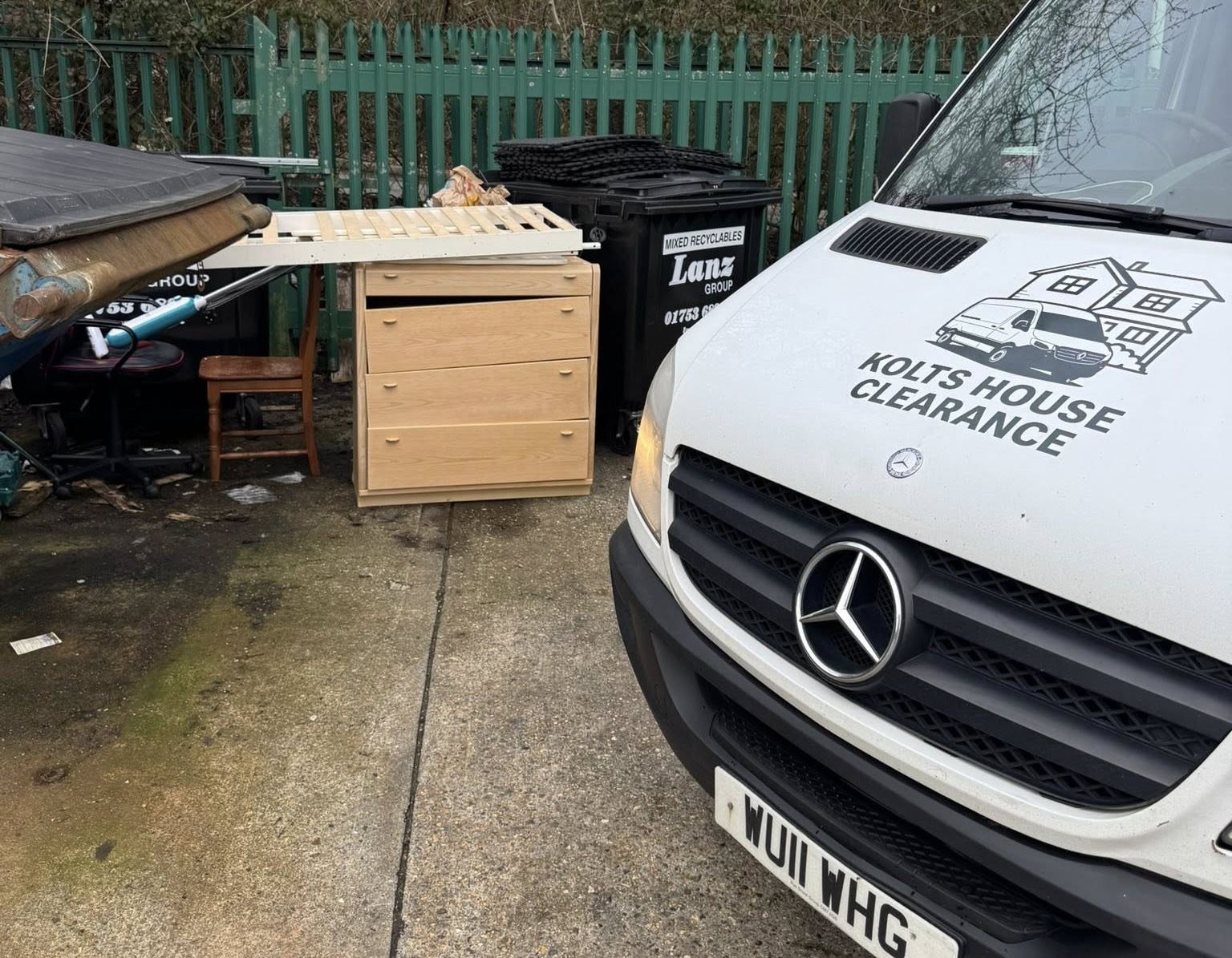 Rubbish clearance in Lower Earley