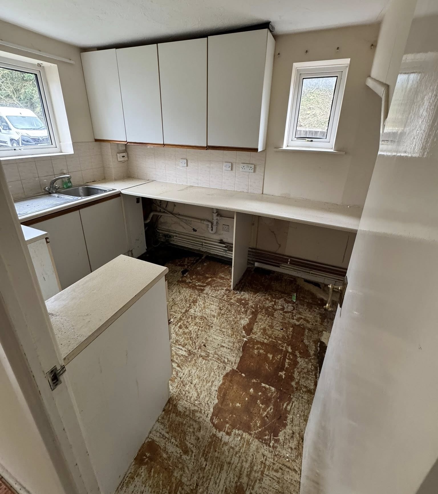 The kitchen that was cleared