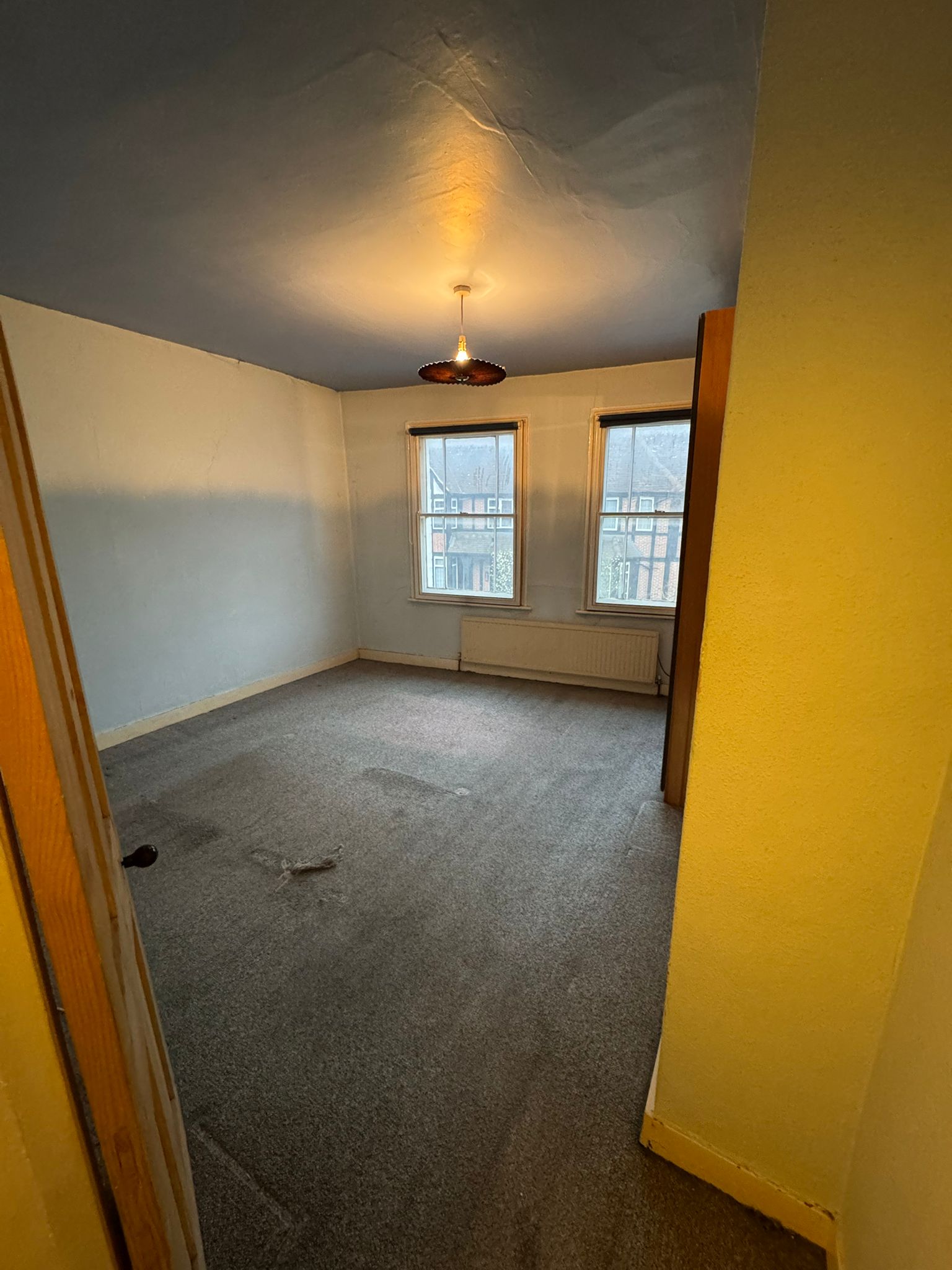 Empty bedroom freshly hoovered and ready for viewing