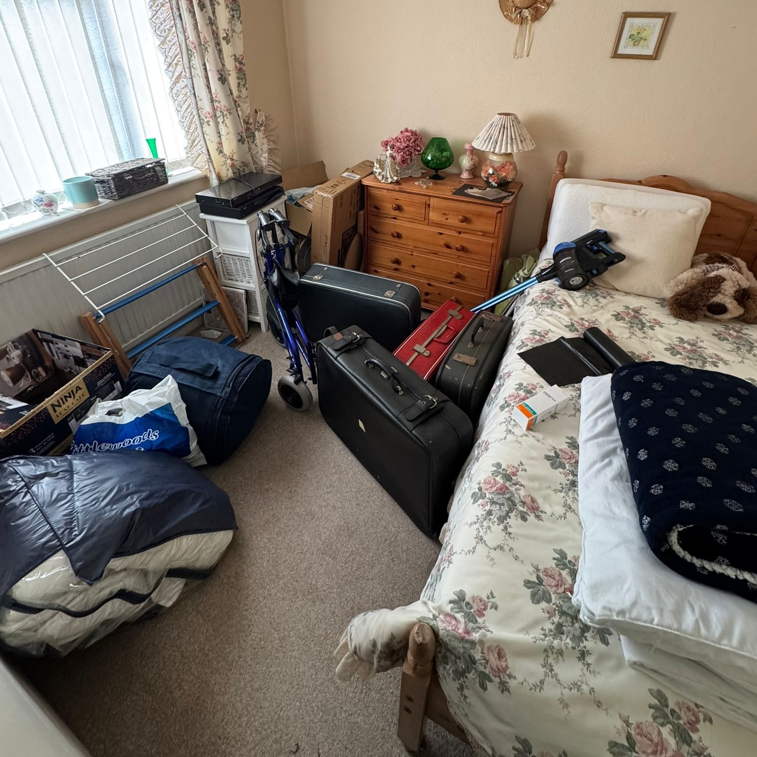 A bedroom before we cleared it out.