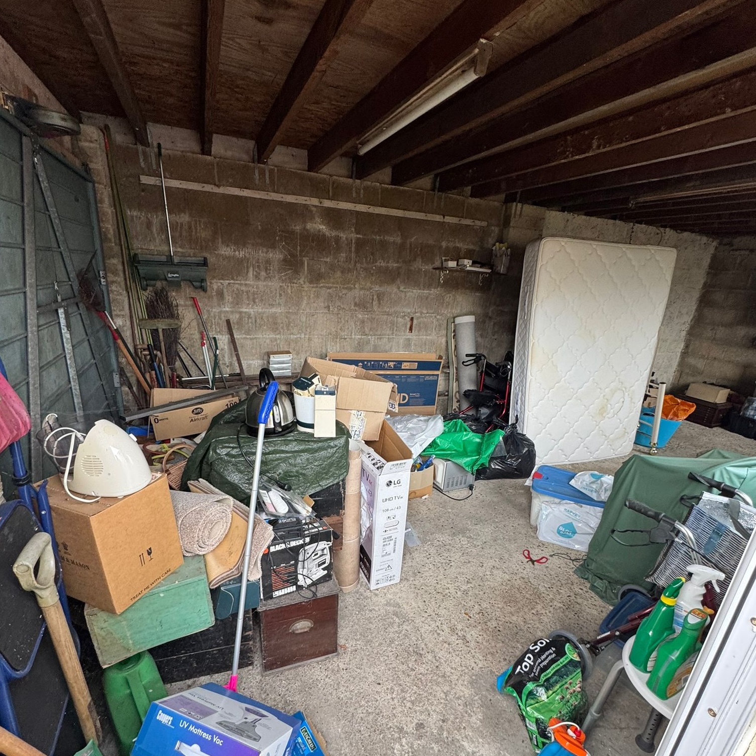 Garage after we cleared it out.